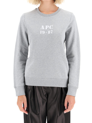 A.p.c. Logo Printed Sweatshirt