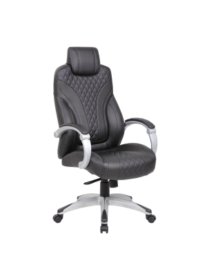 Executive Hinged Armchair Black - Boss Office Products