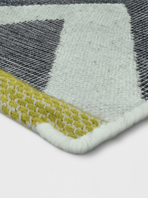 Black/chevron/yellow Bordered Woven Area Rug - Project 62™