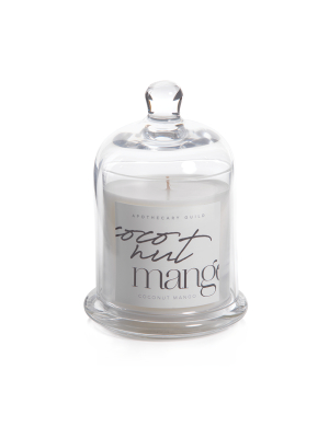 Coconut Mango Scented Candle Jar With Glass Dome