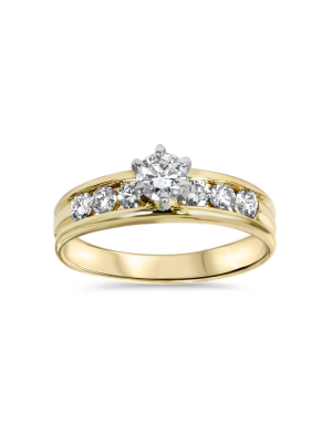 Pompeii3 3/4ct Diamond Engagement Ring 14k Yellow Gold