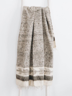 Hand Loomed Blanket - Grey