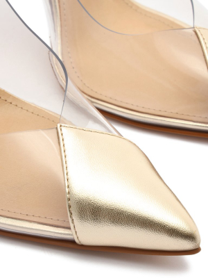 Cendi Metallic Leather & Vinyl Pump