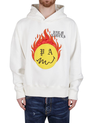 Palm Angels Burning Head Print Hoodie