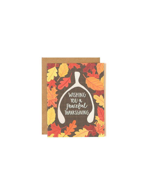 One Canoe Two Wishbone Thanksgiving Card