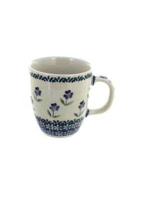 Blue Rose Polish Pottery Blue Daisy Coffee Mug