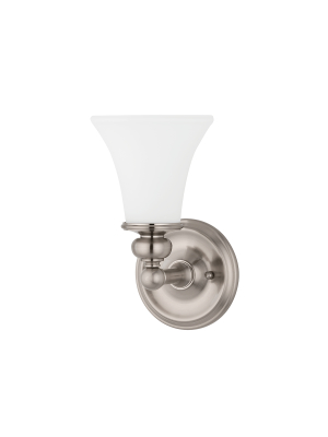 Hudson Valley Lighting Weston Vanity Lamp - Satin Nickel & Opal Matte