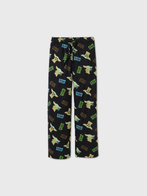 Men's Star Wars Mandalorian Pajama Pants - Black