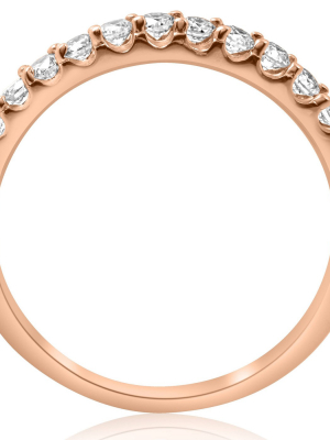 Pompeii3 1/2ct Diamond Ring 14k Rose Gold Womens Wedding Anniversary Band