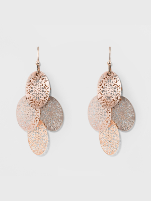 Filigree Chandelier Earrings - A New Day™ Rose Gold