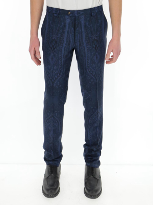 Etro Paisley Straight-leg Trousers