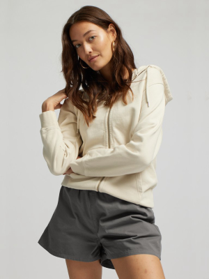 Women Organic Twill Shorts - Storm Grey