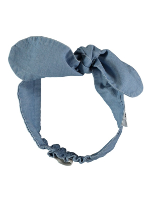 My Little Cozmo Chambray Hairband - Bleach Blue