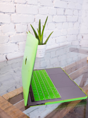 Neon Green Glitter Macbook Case