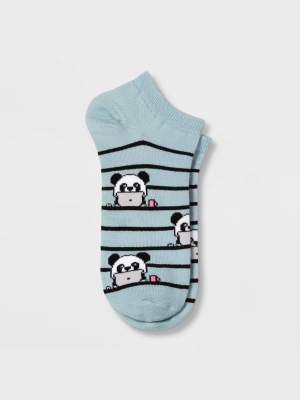 Women's Panda Low Cut Socks - Xhilaration™ Blue 4-10
