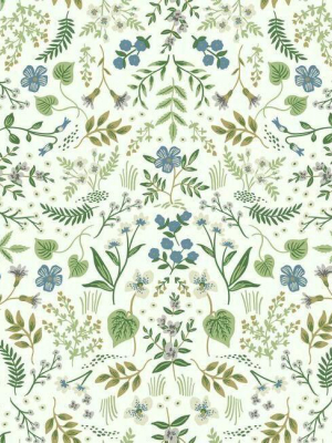 Wildwood Wallpaper In Blue-green From The Rifle Paper Co. Collection By York Wallcoverings