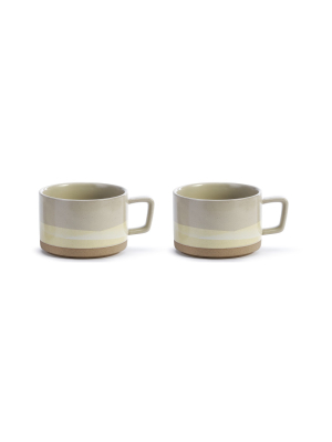 Demdaco Explore New Horizons Soup Mug - Set Of 2 White