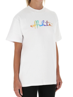 Off-white Rainbow Logo Print T-shirt