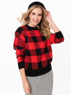 Black & Red Buffalo Plaid Sweater