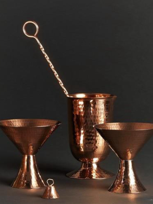 Recycled Copper Martini Set