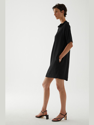 Cowl Neck Crepe Dress