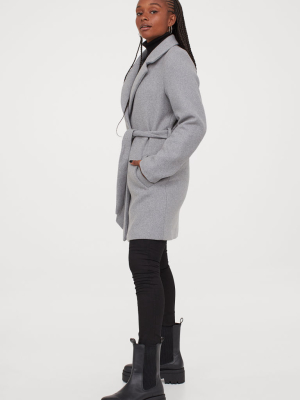 Wool-blend Coat