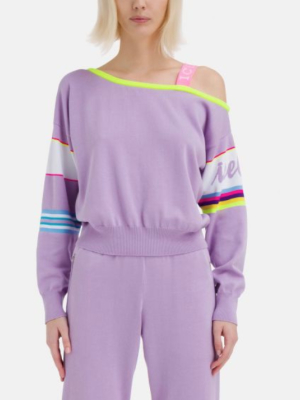 Iceberg - Purple Off The Shoulder Sweater