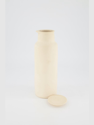 Clay Water Pitcher, Ivory
