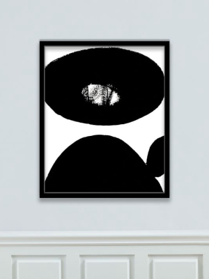 The Arts Capsule Framed Canvas Print - Black & White Strokes 9