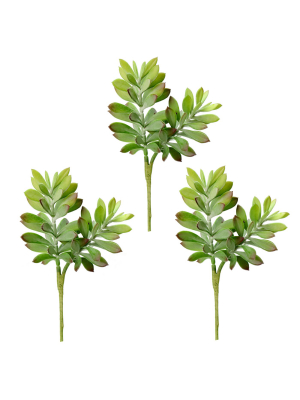 Vickerman 10" Artificial Green Crassula Tetragona Pick.