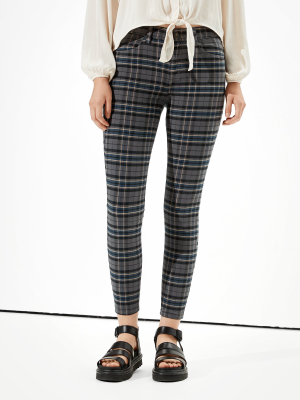 Ae High-waisted Plaid Jegging