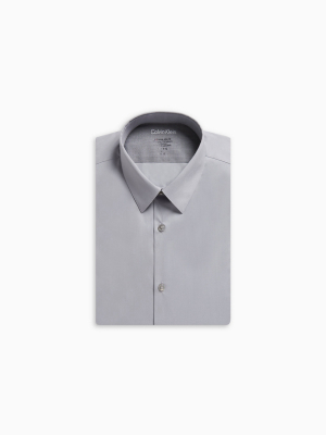 Extreme Slim Fit Solid Point Collar Temperature Regulation Dress Shirt