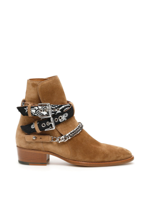 Amiri Bandana Buckle Boots