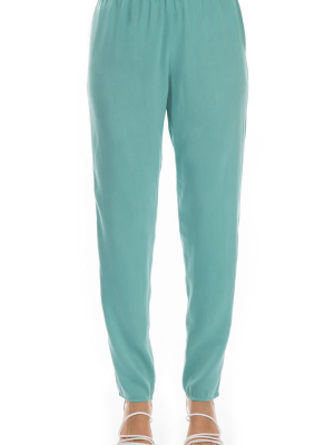 Stylish Aqua Green Silk Leggings