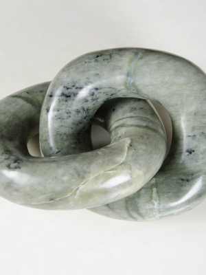 Nephrite Jade Double Ring Link