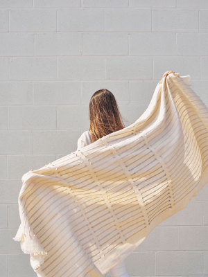 Chalk Merino Throw Blanket