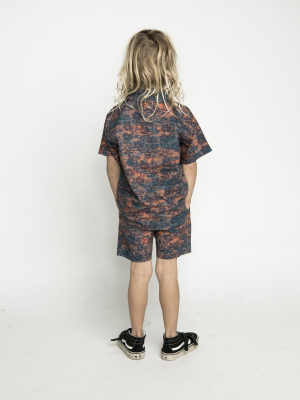 Munsterkids Dead Flower Short-navy Red Floral