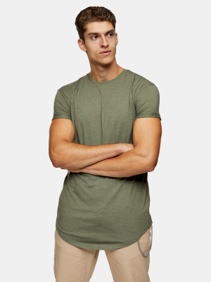 Khaki Longline T-shirt