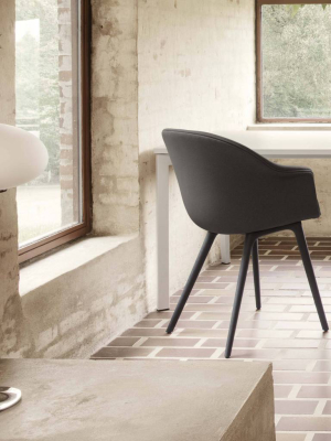 Bat Dining Chair: Plastic Base With Front Upholstered