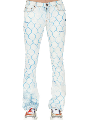 Off-white Printed Flared Jeans