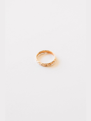 Gold Wavy Ring