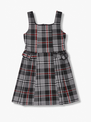 Girls Plaid Belted Dress (kids)