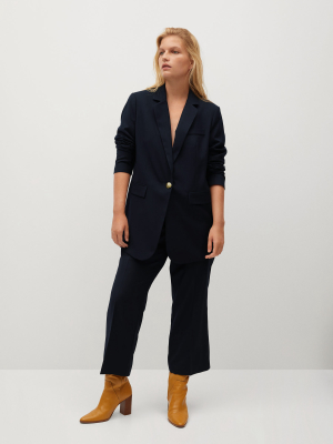 Structured Blazer Button