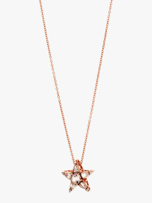 Diamond And Morganite Pendant Necklace