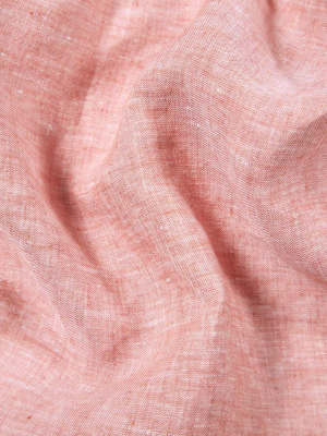 Coral Melange Linen Bedding - Yarn Dyed