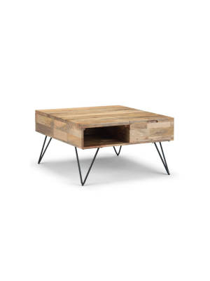 32" Moreno Lift Top Square Coffee Table Natural - Wyndenhall