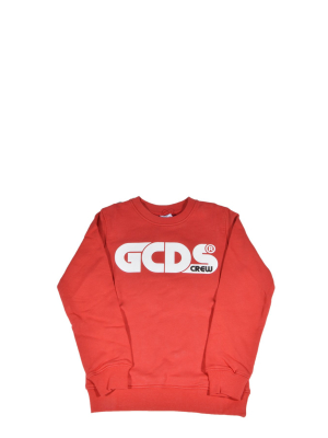 Gcds Kids Logo Print Crewneck Sweatshirt