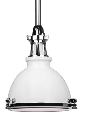 Hudson Valley Lighting Massena Pendant - White & Polish Nickel Combo & White/polished Nickel