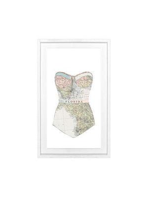 Strapless Map Swimsuit