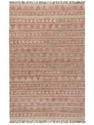 Solana Distressed Rug In Terracotta & Natural By Bd Home